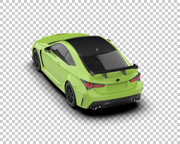 Auto deportivo realista aislado en el fondo Ilustración de renderización 3D