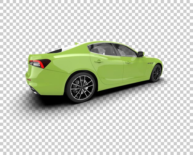Auto deportivo realista aislado en el fondo Ilustración de renderización 3D