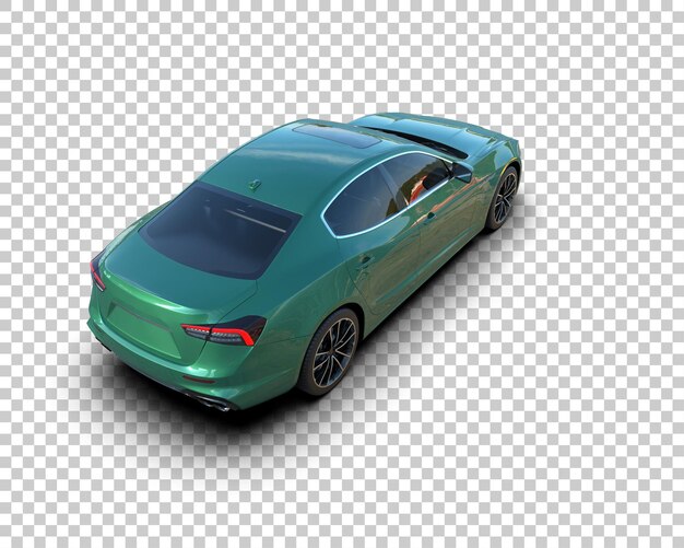 Auto deportivo realista aislado en el fondo Ilustración de renderización 3D