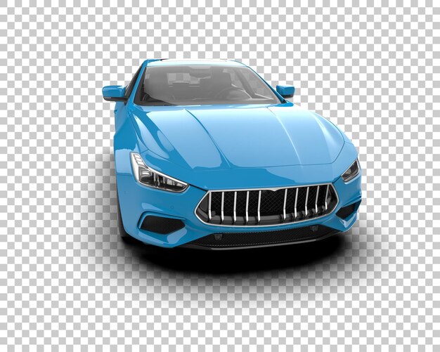 Auto deportivo realista aislado en el fondo Ilustración de renderización 3D