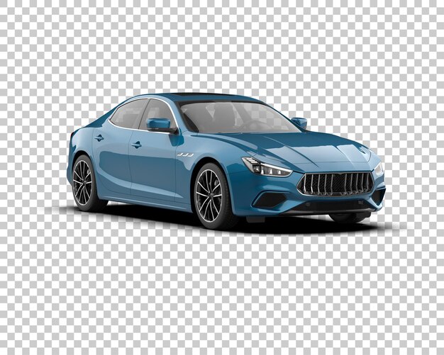 Auto deportivo realista aislado en el fondo Ilustración de renderización 3D