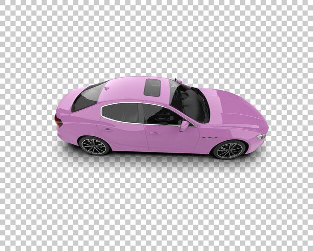 Auto deportivo realista aislado en el fondo Ilustración de renderización 3D