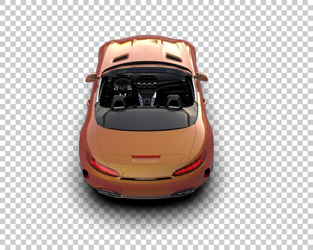 Auto deportivo realista aislado en el fondo Ilustración de renderización 3D