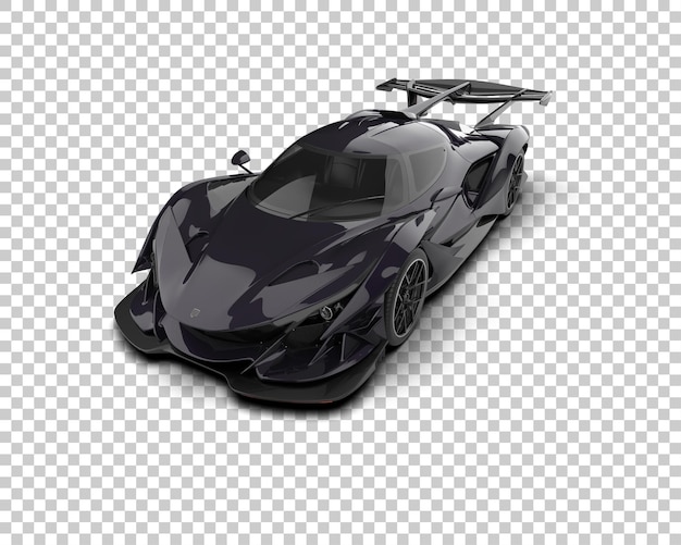 Auto deportivo realista aislado en el fondo Ilustración de renderización 3D
