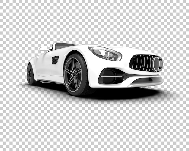 Auto deportivo realista aislado en el fondo Ilustración de renderización 3D