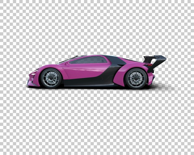 Auto deportivo realista aislado en el fondo Ilustración de renderización 3D