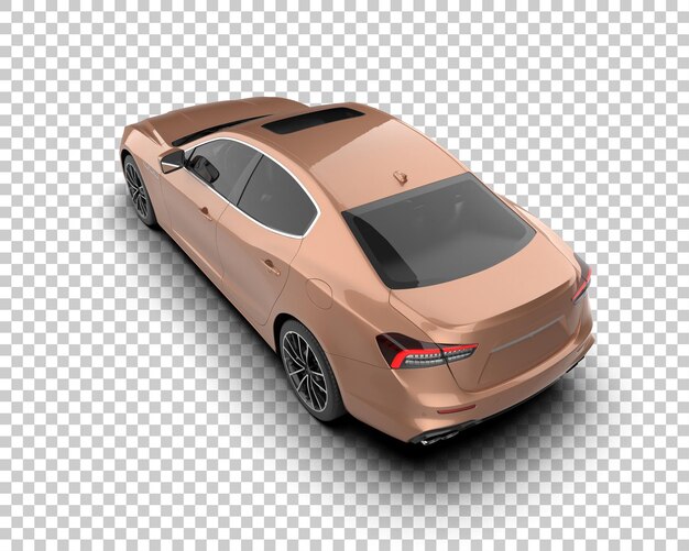 Auto deportivo realista aislado en el fondo Ilustración de renderización 3D