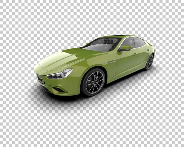 Auto deportivo realista aislado en el fondo Ilustración de renderización 3D
