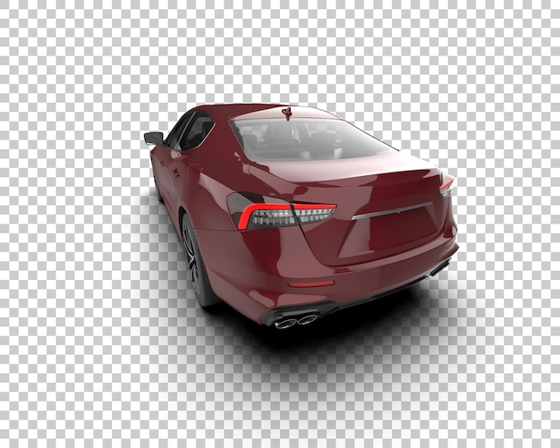 Auto deportivo realista aislado en el fondo Ilustración de renderización 3D