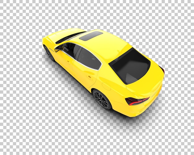 Auto deportivo realista aislado en el fondo Ilustración de renderización 3D