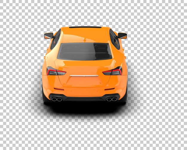 Auto deportivo realista aislado en el fondo Ilustración de renderización 3D