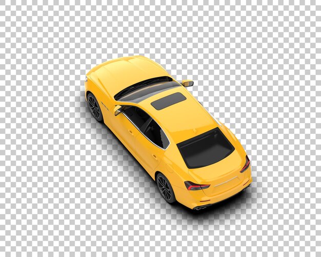 Auto deportivo realista aislado en el fondo Ilustración de renderización 3D