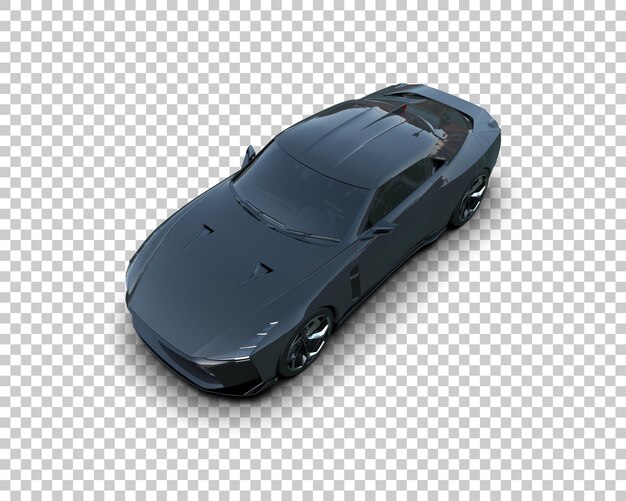 Auto deportivo realista aislado en el fondo Ilustración de renderización 3D