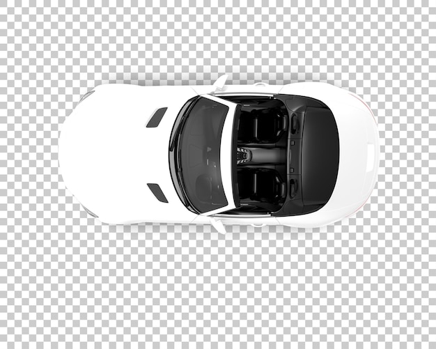 Auto deportivo realista aislado en el fondo Ilustración de renderización 3D