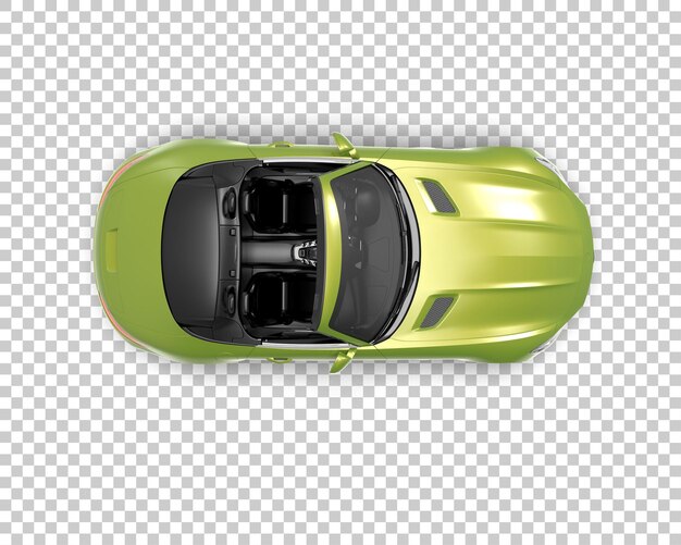 Auto deportivo realista aislado en el fondo Ilustración de renderización 3D