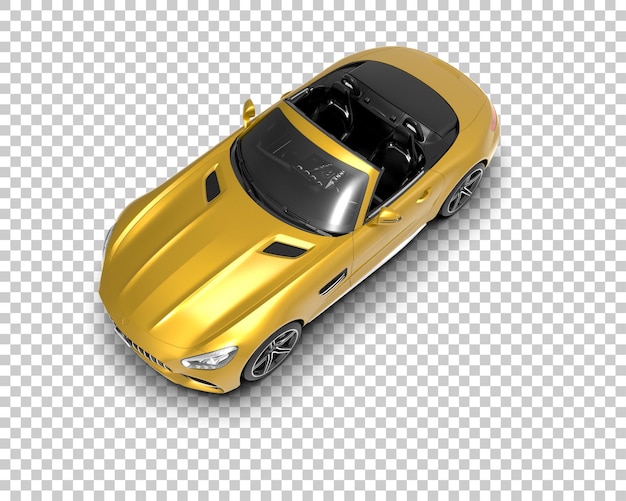Auto deportivo realista aislado en el fondo Ilustración de renderización 3D