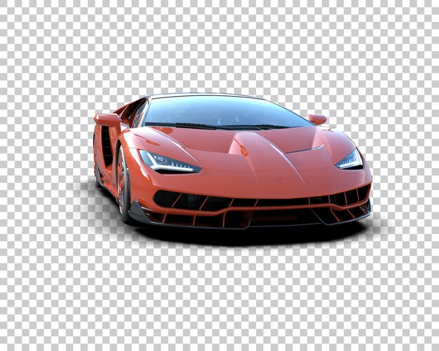 Auto deportivo realista aislado en el fondo Ilustración de renderización 3D