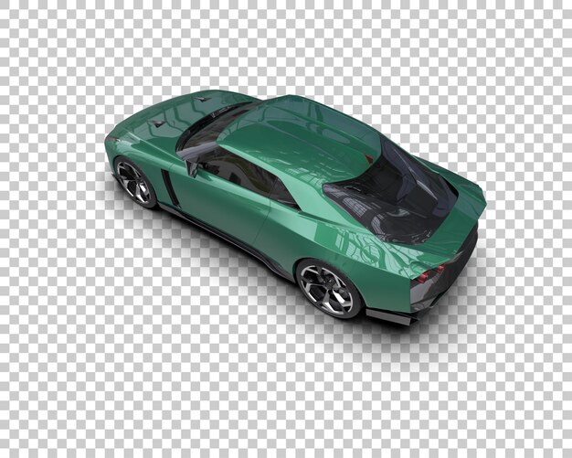 Auto deportivo realista aislado en el fondo Ilustración de renderización 3D