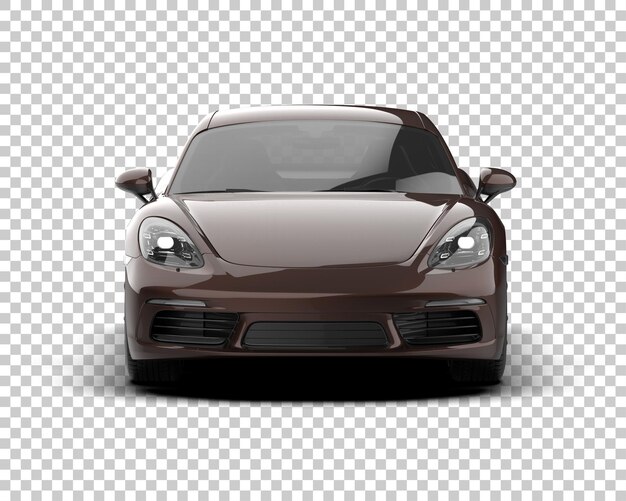 Auto deportivo realista aislado en el fondo Ilustración de renderización 3D
