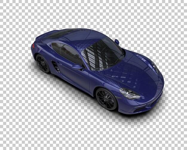 Auto deportivo realista aislado en el fondo Ilustración de renderización 3D
