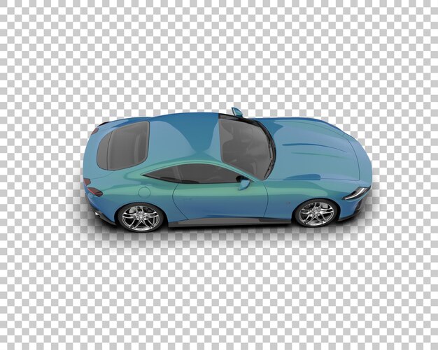 Auto deportivo realista aislado en el fondo Ilustración de renderización 3D