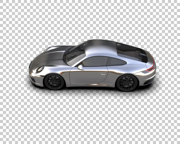 Auto deportivo realista aislado en el fondo Ilustración de renderización 3D