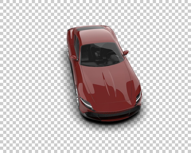 Auto deportivo realista aislado en el fondo Ilustración de renderización 3D
