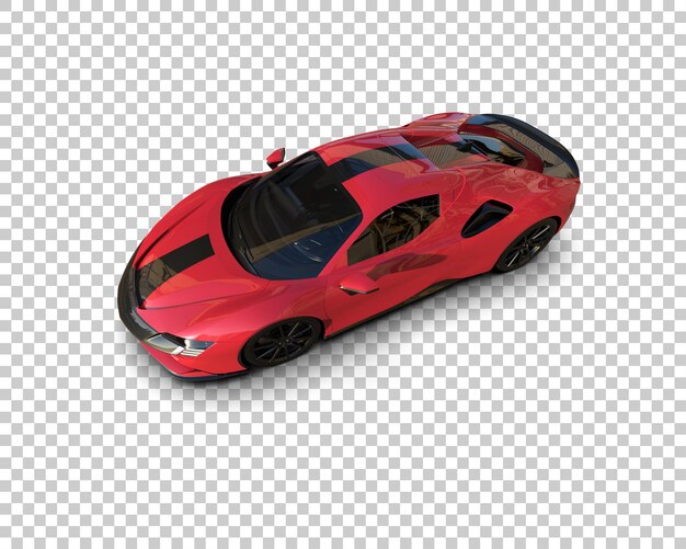Auto deportivo realista aislado en el fondo Ilustración de renderización 3D