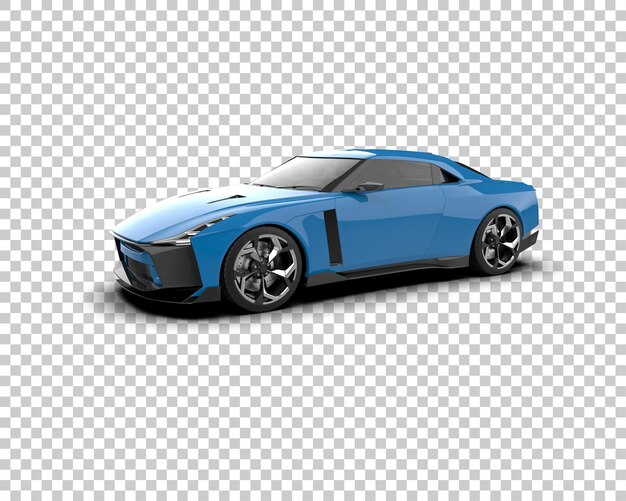 Auto deportivo realista aislado en el fondo Ilustración de renderización 3D