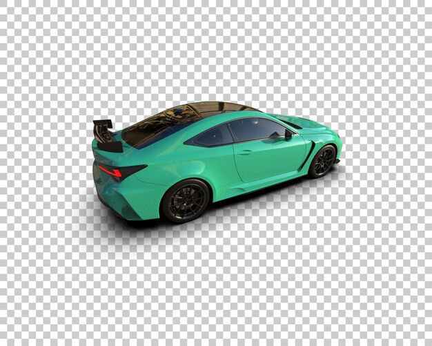 Auto deportivo realista aislado en el fondo Ilustración de renderización 3D