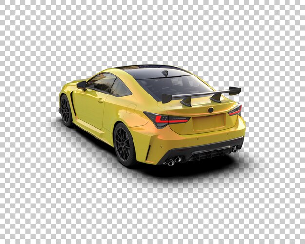 Auto deportivo realista aislado en el fondo Ilustración de renderización 3D