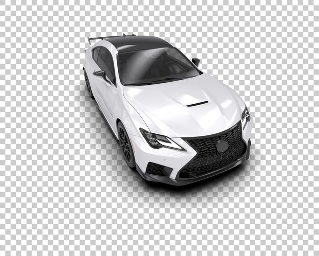 Auto deportivo realista aislado en el fondo Ilustración de renderización 3D