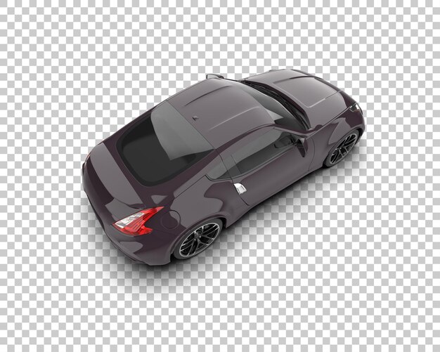 Auto deportivo realista aislado en el fondo Ilustración de renderización 3D