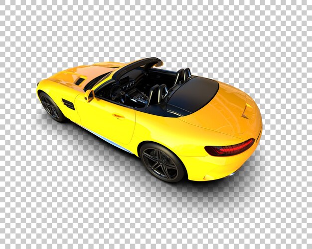Auto deportivo realista aislado en el fondo Ilustración de renderización 3D