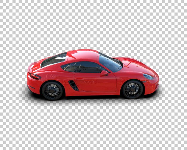 Auto deportivo realista aislado en el fondo Ilustración de renderización 3D