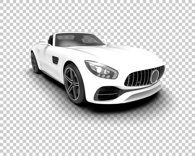 Auto deportivo realista aislado en el fondo Ilustración de renderización 3D