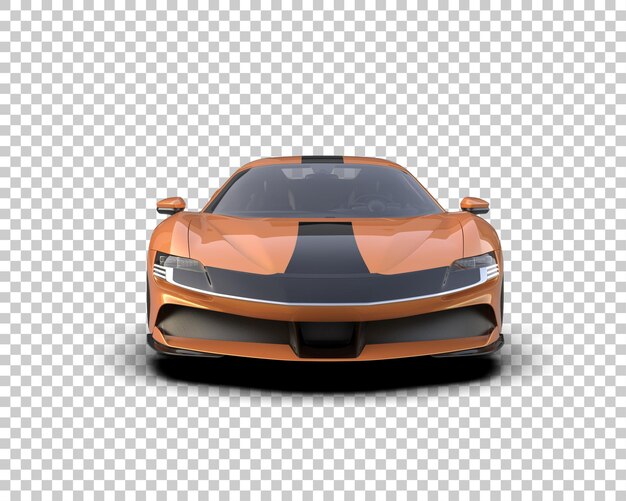 Auto deportivo realista aislado en el fondo Ilustración de renderización 3D