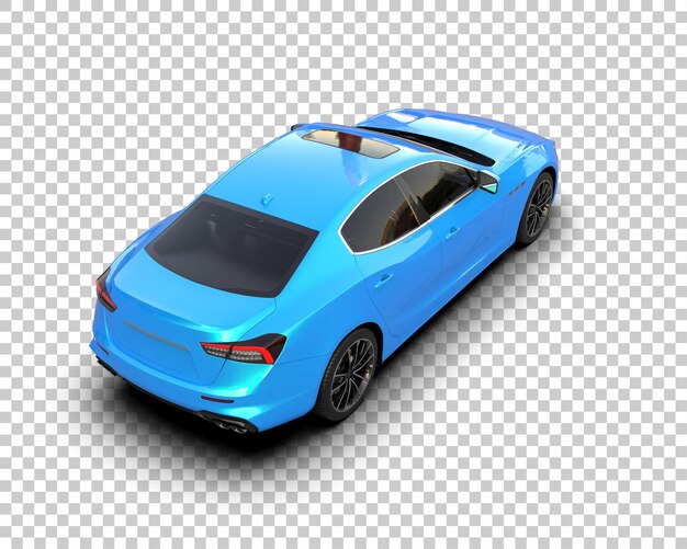Auto deportivo realista aislado en el fondo Ilustración de renderización 3D