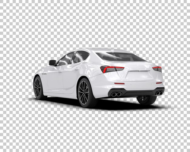 Auto deportivo realista aislado en el fondo Ilustración de renderización 3D