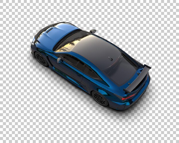 Auto deportivo realista aislado en el fondo Ilustración de renderización 3D