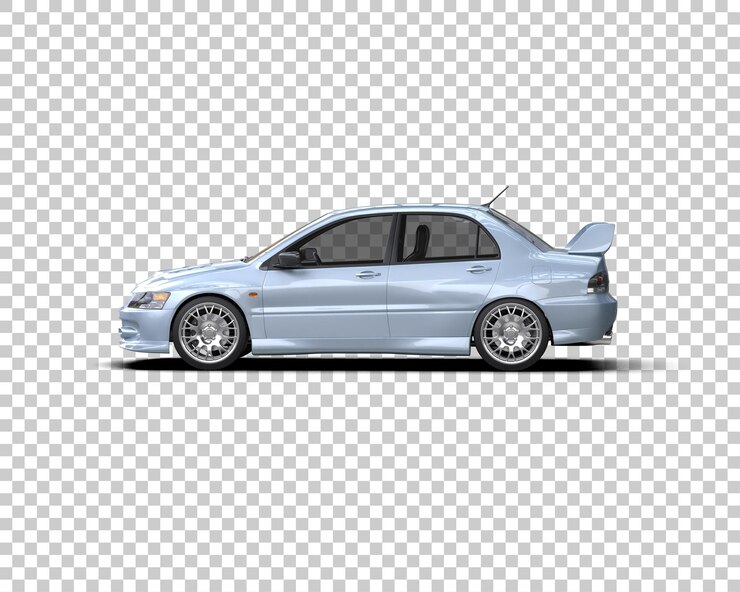 PSD auto deportivo realista aislado en el fondo ilustración de renderización 3d