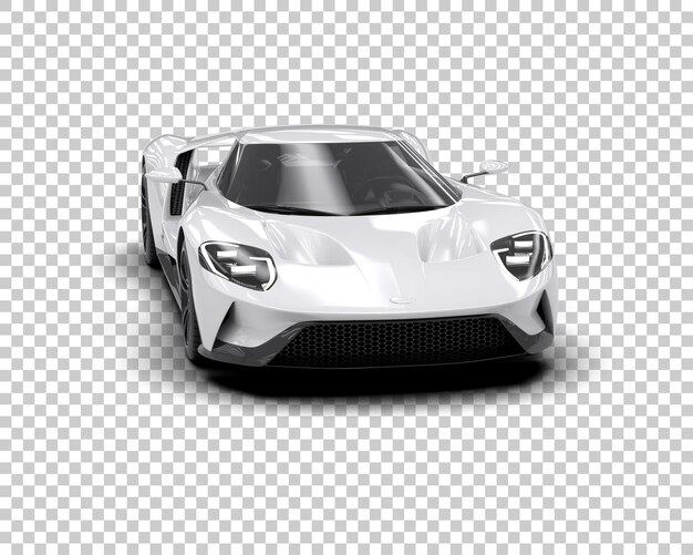 Auto deportivo realista aislado en el fondo Ilustración de renderización 3D