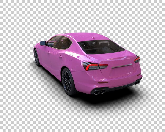 Auto deportivo realista aislado en el fondo Ilustración de renderización 3D