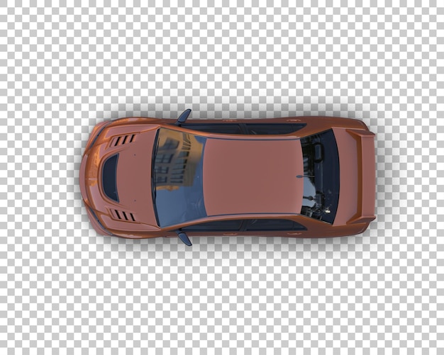 Auto deportivo realista aislado en el fondo Ilustración de renderización 3D