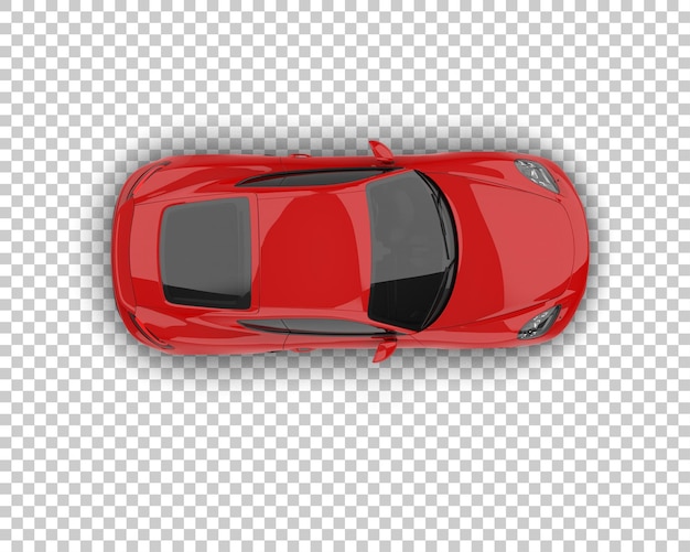 Auto deportivo realista aislado en el fondo Ilustración de renderización 3D