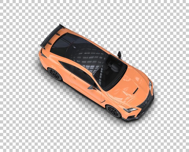Auto deportivo realista aislado en el fondo Ilustración de renderización 3D