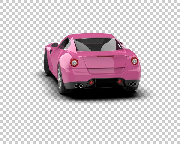Auto deportivo realista aislado en el fondo Ilustración de renderización 3D
