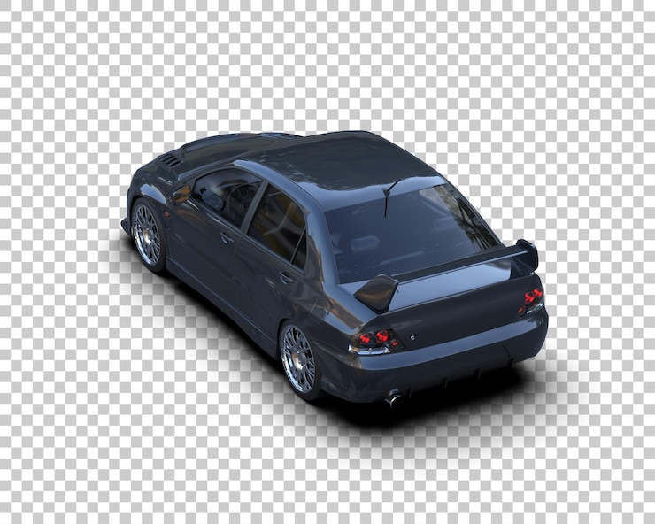 PSD auto deportivo realista aislado en el fondo ilustración de renderización 3d