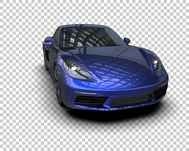 Auto deportivo realista aislado en el fondo Ilustración de renderización 3D
