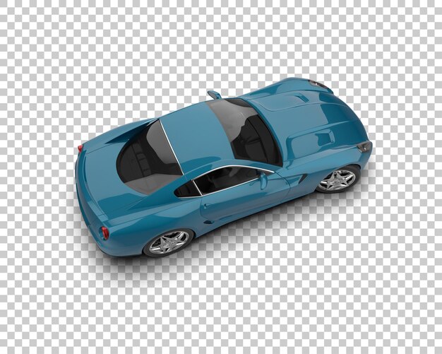 Auto deportivo realista aislado en el fondo Ilustración de renderización 3D